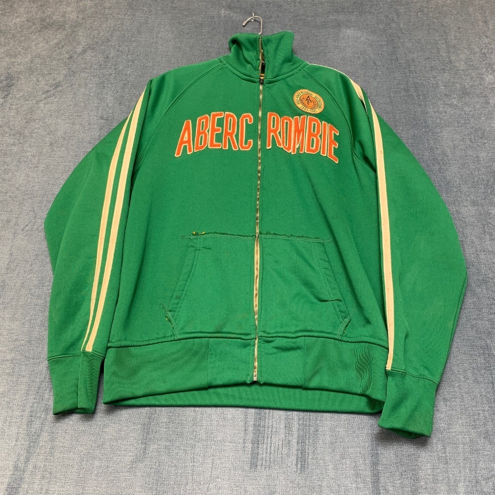VTG Abercrombie & Fitch High Peaks Invitational Track Jacket Mens L Green